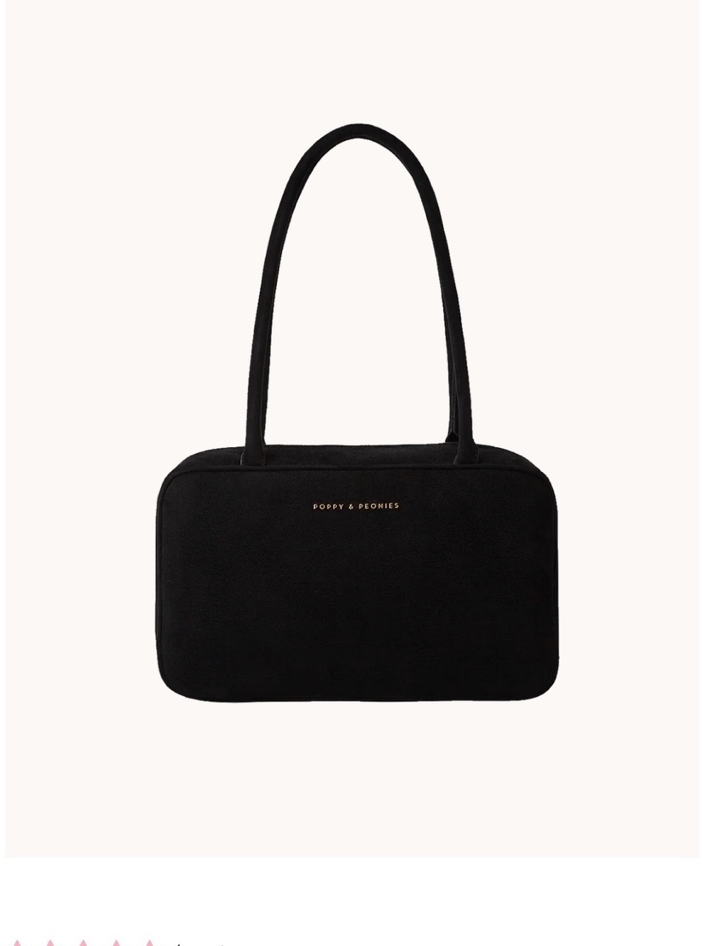 Poppy & Peonies Black Suede Darling Satchel - Picture 2 of 6